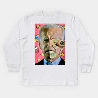 Joe Biden Ice Cream Party Kids Long Sleeve T-Shirt